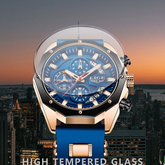 2025 New Fashion Men's Chronograph Calendar luminous Quartz watch - Picture 4 of 8